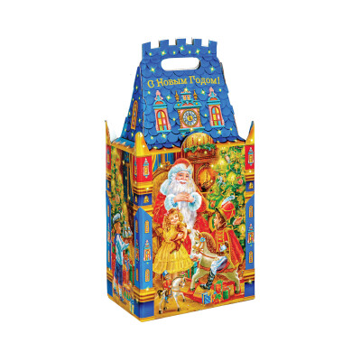 Упаковка для сладких детских новогодних подарков «Замок»