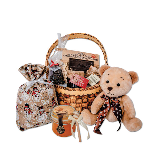 Детский сладкий новогодний подарок «Корзина». Фото 1